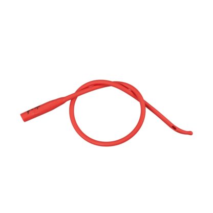 Medline Coude Style Red Rubber Intermittent Catheter