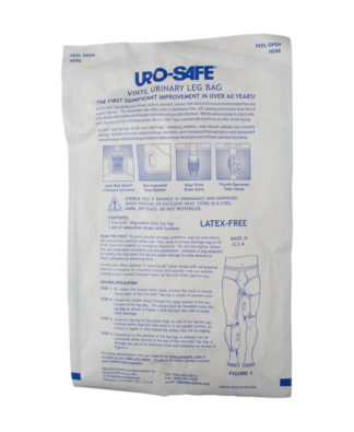 Uro-Safe Disposable Urinary Leg Bag with Thumb Clamp