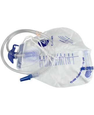 Dynarex Urinary Bed Side Drainage Bags with Drip Chamber