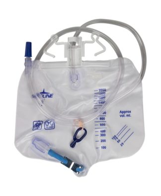 Medline Urinary Drain Bags with Metal Clamp