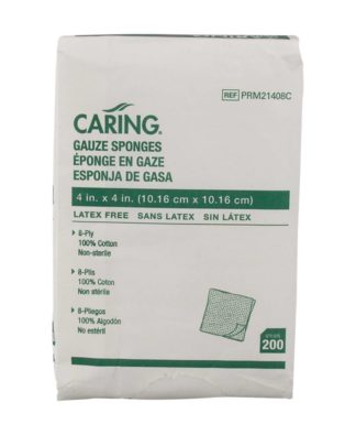 Caring Woven Non-Sterile Gauze Sponges