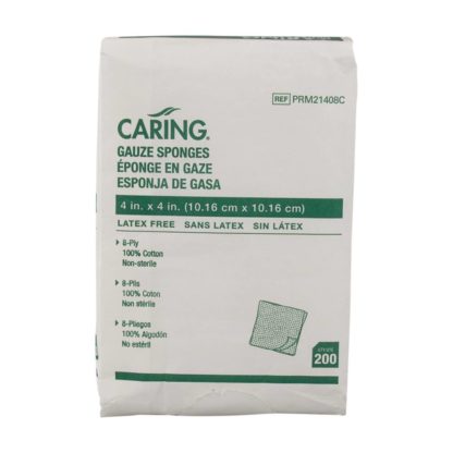 Caring Woven Non-Sterile Gauze Sponges