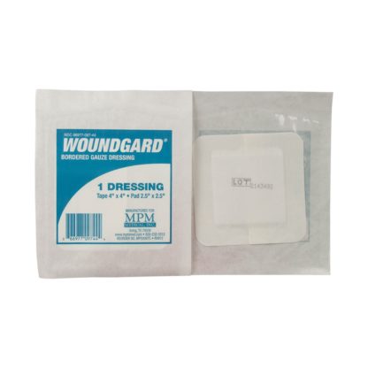 WoundGard Bordered Gauze Dressings, Non-sterile