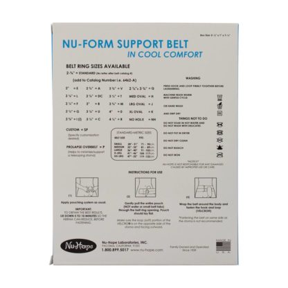 Nu-Form Support Belt, Cool Comfort Elastic, Prolapse Overbelt