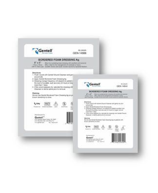 Gentell Bordered Foam Dressings (Ag) with Silver