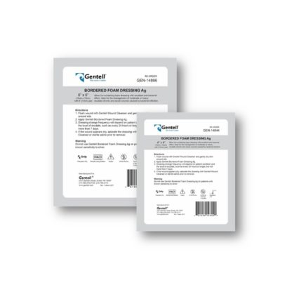 Gentell Bordered Foam Dressings (Ag) with Silver