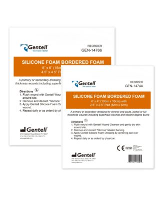 Gentell Silicone Foam Bordered Dressing