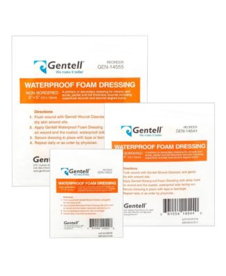 Gentell Waterproof Foam Non-Bordered Dressing