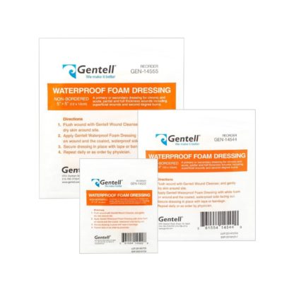 Gentell Waterproof Foam Non-Bordered Dressing