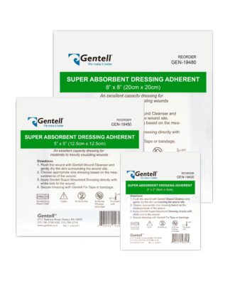 Gentell Super Absorbent Adherent Dressing