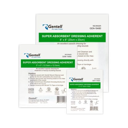 Gentell Super Absorbent Adherent Dressing