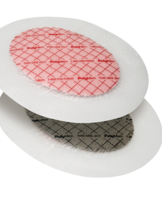 Oval PolyMem Silicone Border Dressing