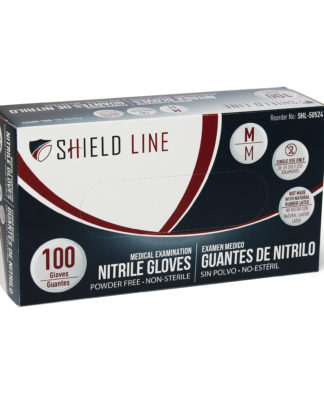 Shield Line Powder Free Nitrile Exam Gloves