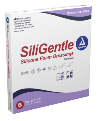 SiliGentle Silicone Bordered Foam Sacral Dressing