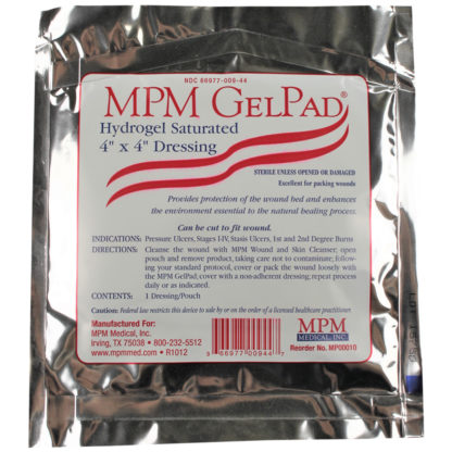 MPM GELPAD Hyrdogel Staurated Gauze Dressing