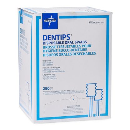 Dentips Disposable Oral Swabs (Blue)