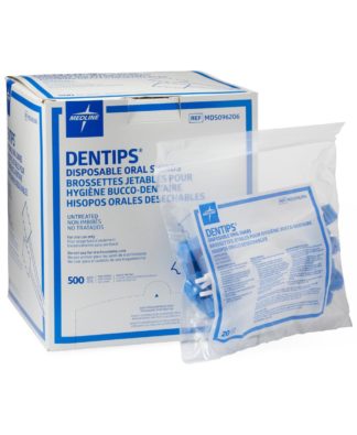 Dentips Disposable Oral Swabs (Blue)