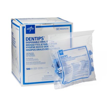 Dentips Disposable Oral Swabs (Blue)