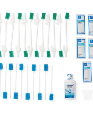 Medline Extended Care Suction Swab Kit with Biotene Mouthwash