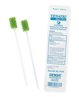 Sage Single-Use Oral Swab System with Antiseptic Oral Rinse