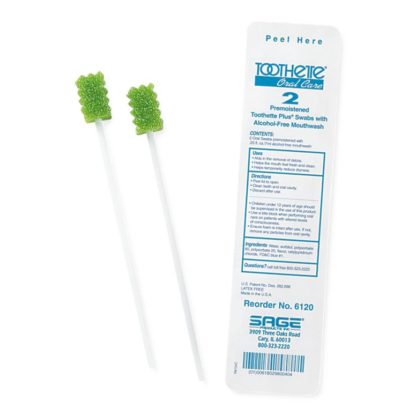 Sage Single-Use Oral Swab System with Antiseptic Oral Rinse