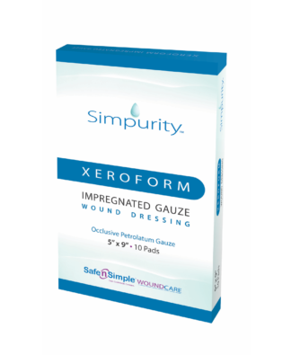 Simpurity Xeroform Impregnated Gauze Wound Dressing