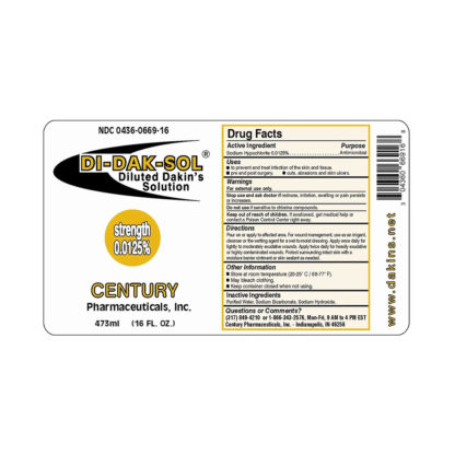 Dakin's Diluted Solution (Sodium Hypochlorite 0.0125%)