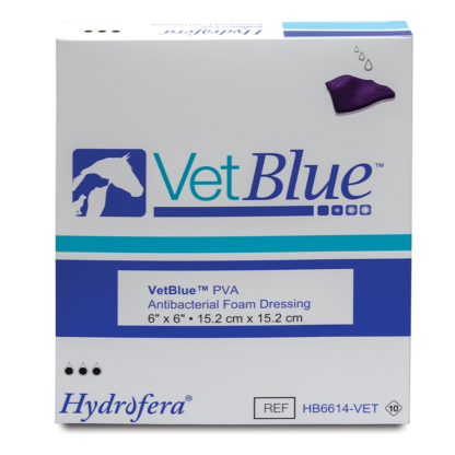 Hydrofera VetBlue PVA Antibacterial Foam Dressings - For Use On Animals Only