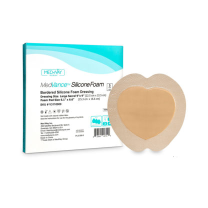 MedVance Silicone Bordered Sacral Foam Dressing