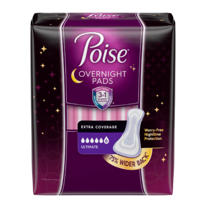 Poise Overnight Pads Ultimate Absorbency Extra Coverage