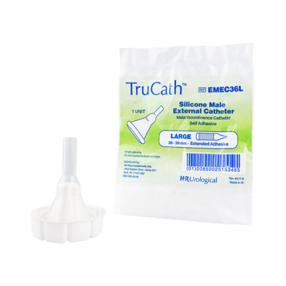 TruCath Male External Catheter with Extended Adhesive