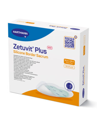 Zetuvit Plus Silicone Sacrum Bordered Dressing - Upgraded Design