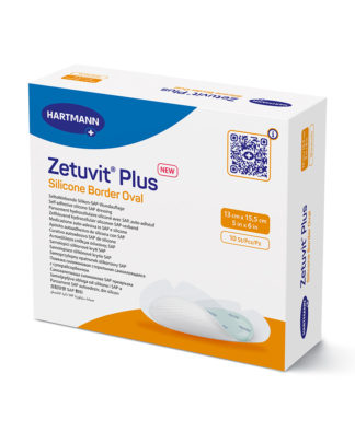 Zetuvit Plus Silicone Oval Bordered Dressing - Upgraded Design