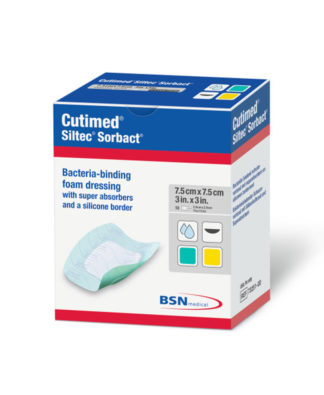 Cutimed Siltec Sorbact Microbe-Binding Silicone Foam Dressing