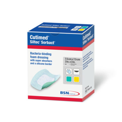 Cutimed Siltec Sorbact Microbe-Binding Silicone Foam Dressing