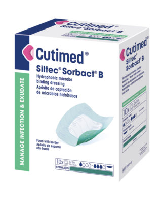 Cutimed Siltec Sorbact B Hydrophobic Microbe-Binding Silicone Foam Dressing