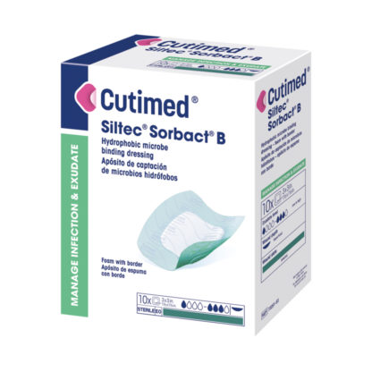 Cutimed Siltec Sorbact B Hydrophobic Microbe-Binding Silicone Foam Dressing